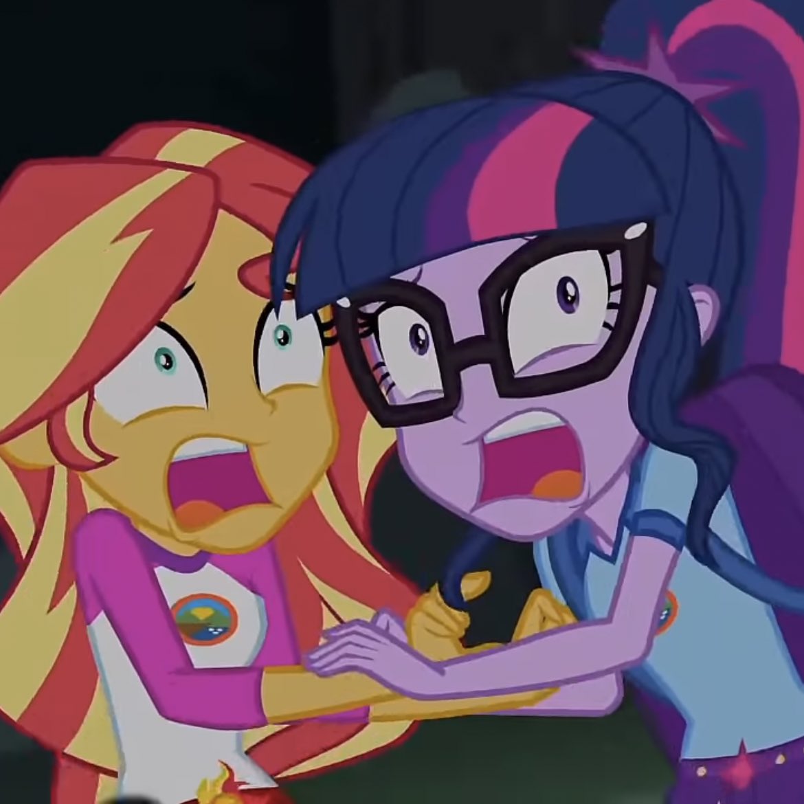 Sunset Shimmer And Twilight Sparkle-AAAHH!! by BenjiRivera1991 on ...