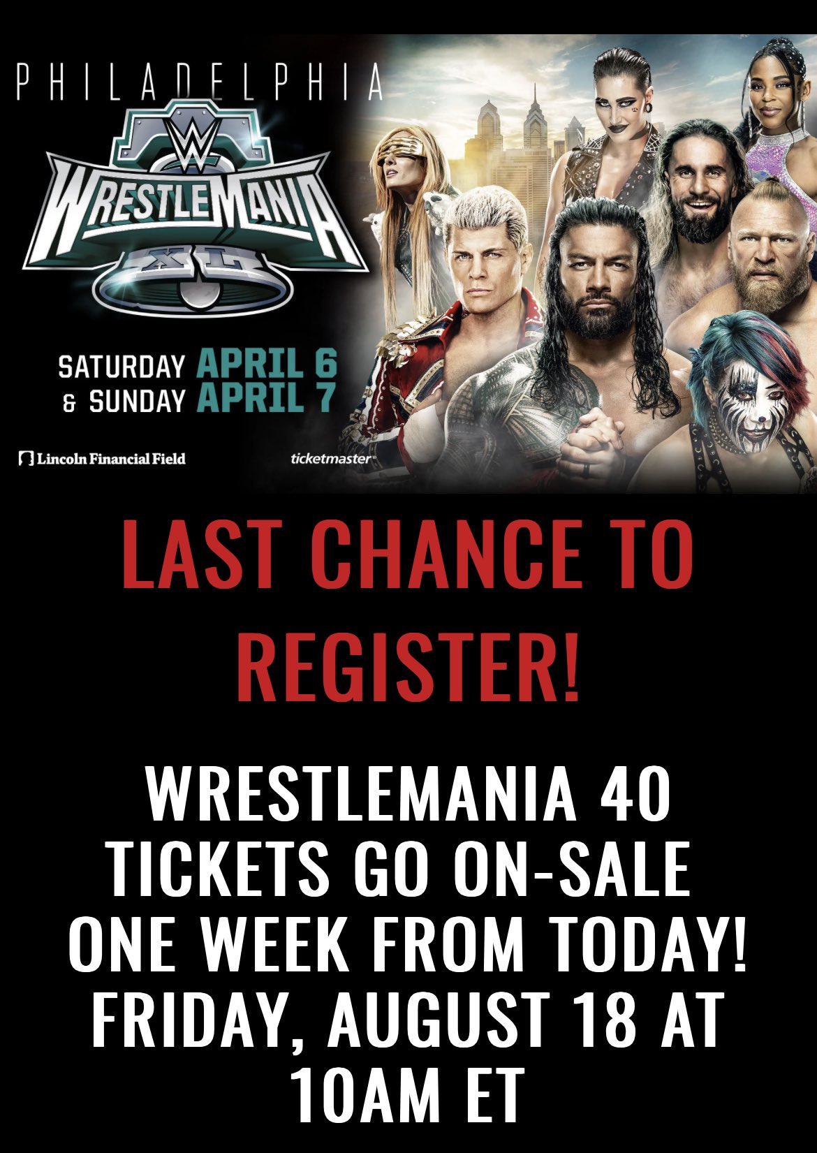 WWE's WrestleMania 40 Achieves Impressive 90K Ticket Sales