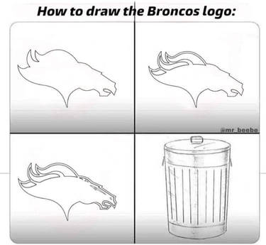 How To Draw The Denver Broncos Logo