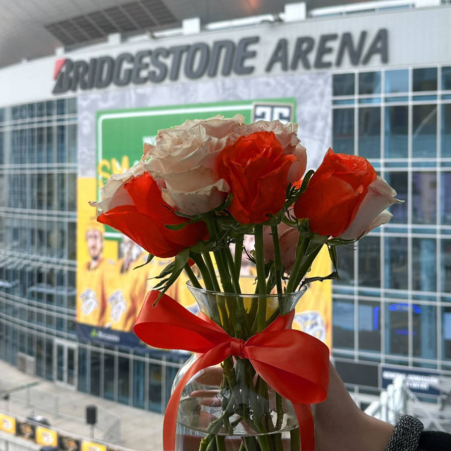 Arena Plus Roses Bridgestone Arena Red And White Roses by BenjiRivera1991 on DeviantArt