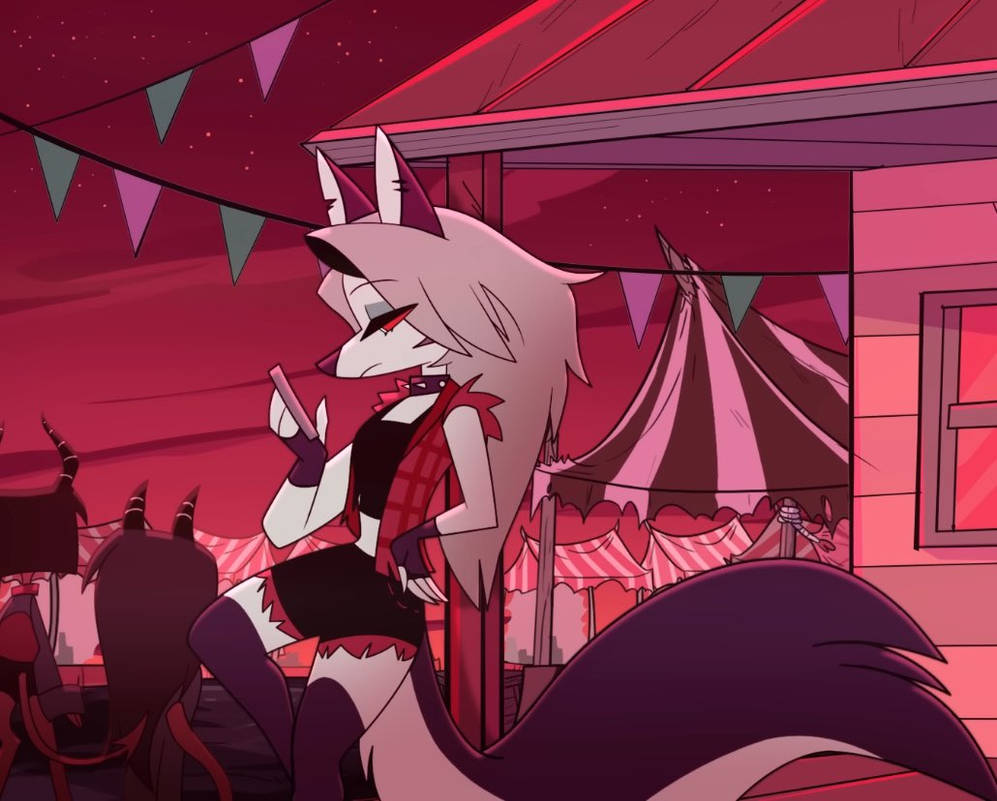 Loona Front Loona Checks Her Phone On The Front Porch by BenjiRivera1991 on DeviantArt