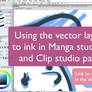 Inking using vector layers on manga studio 5