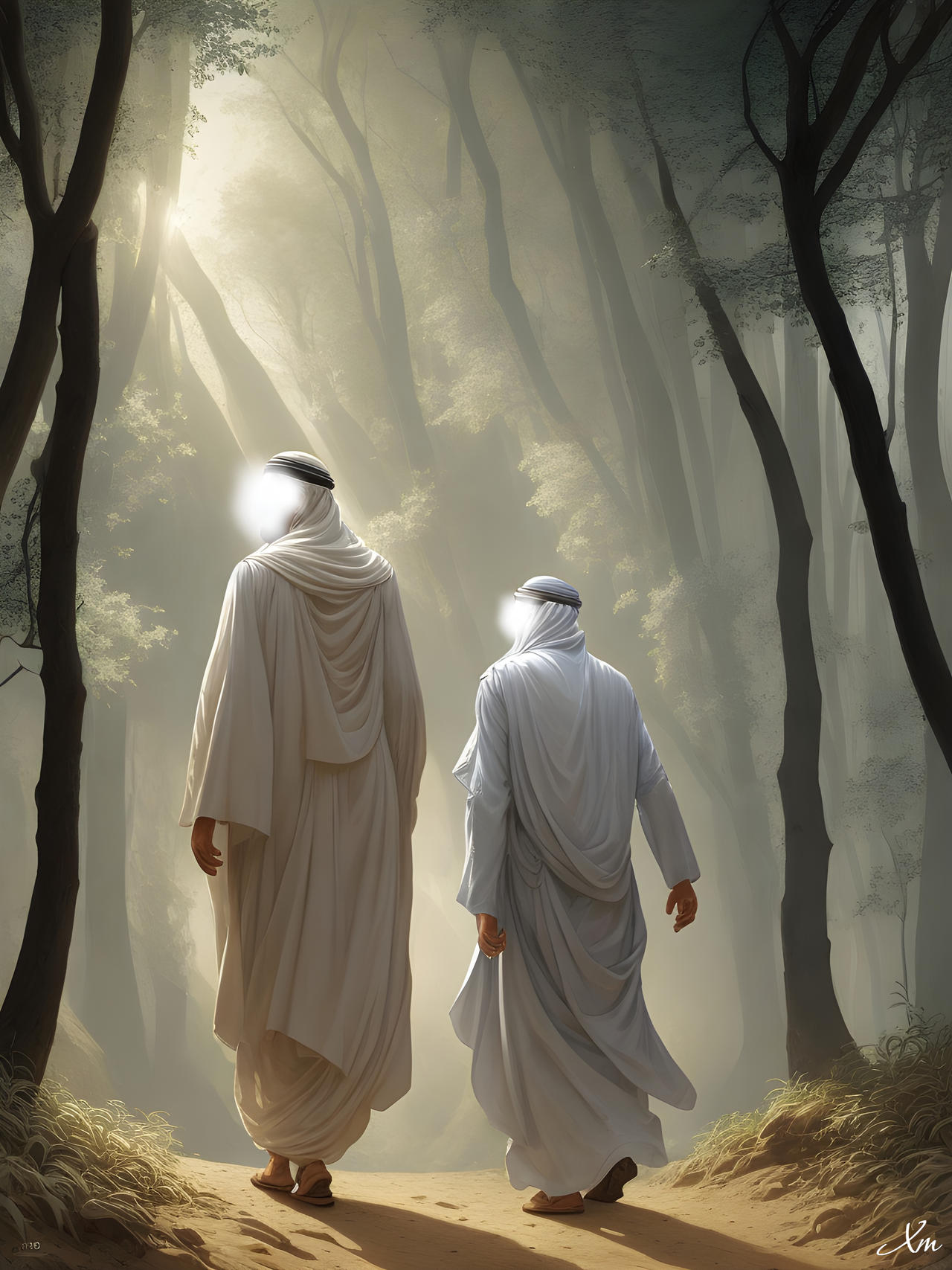 Imam Mahdi (a.f) and Prophet Isa (a) by AI #1 by Xalil313 on DeviantArt