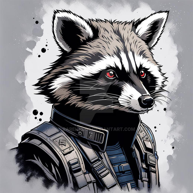 Rocket Raccoon by Sarehn009 on DeviantArt