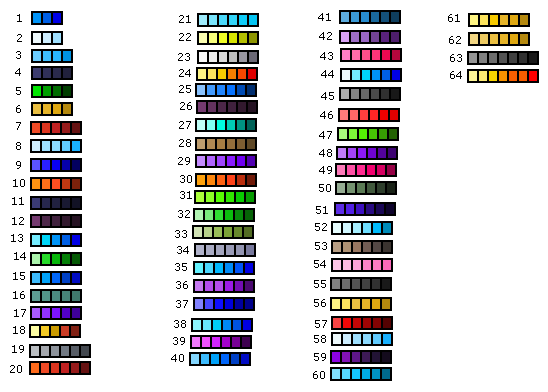 Paletas De Colores Para Crear Sprites by Heavy13 on DeviantArt