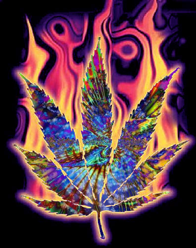 Psychedelic Pot Leaf