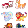 {c} Commission pack - chibi stickers