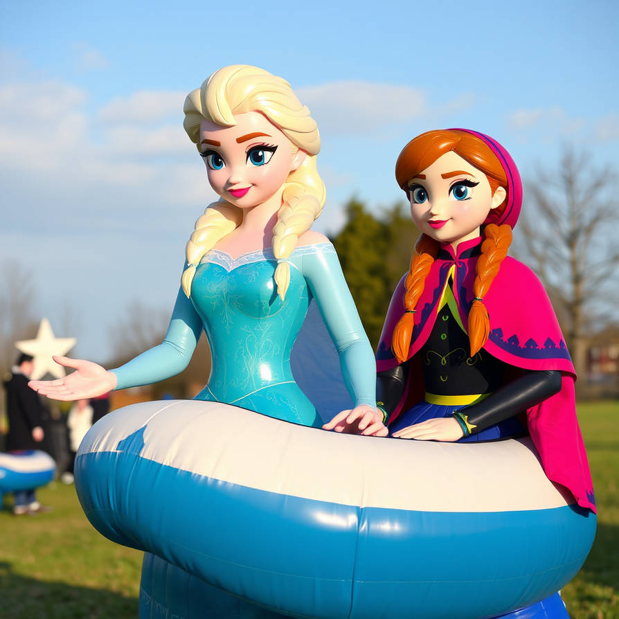 Anna Inflatable Elsa and Anna in inflatable latex by trex1495 on DeviantArt