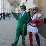 Cosplay Riddler and Harley