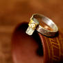 Ancient style topaz and silver ring