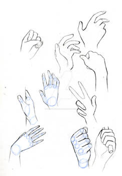 Hand practice sketches(mini tutorial)