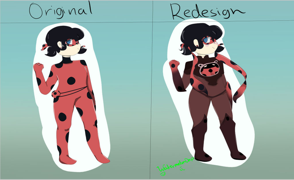 Ladybug First Design Miraculous Ladybug redesign by CutieAndCookie on DeviantArt