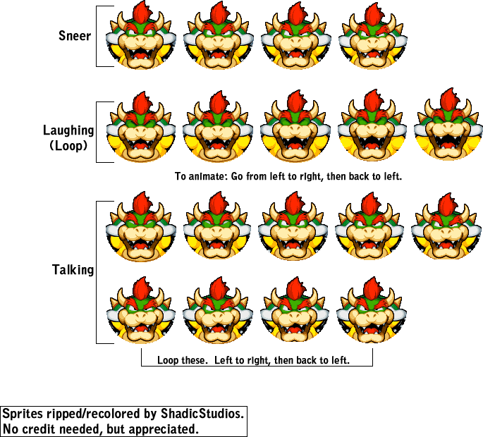 Bowser's Inside Story: Bowseritis Sprites