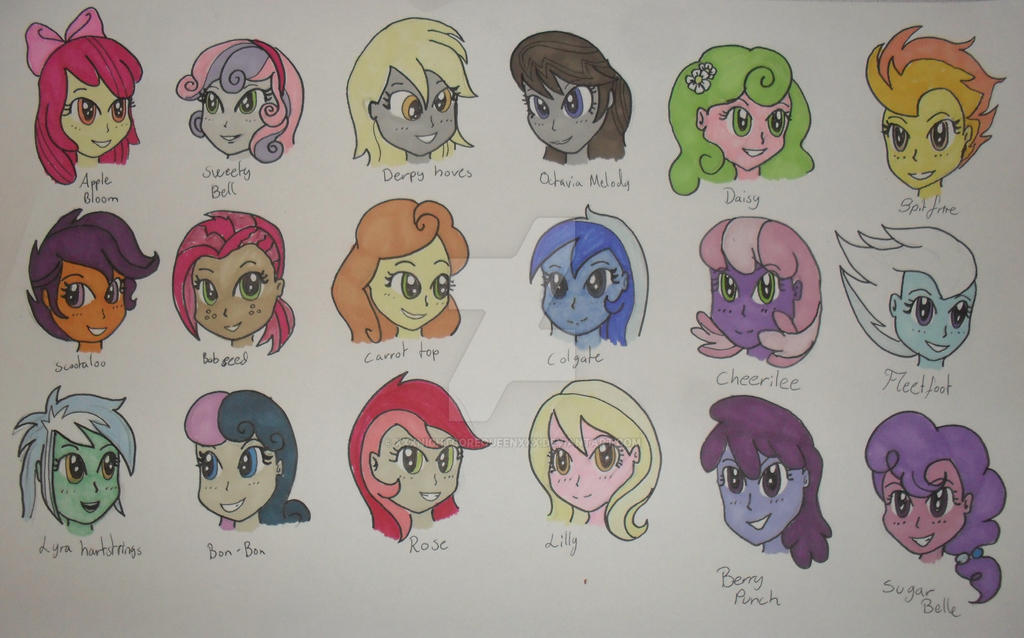 MLP human faces by XxXNightcoreQueenXxX on DeviantArt