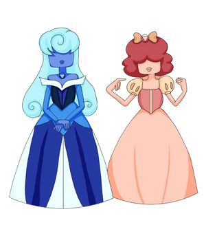 Aurora Sapphire and Snow White Padparadscha Sapphi