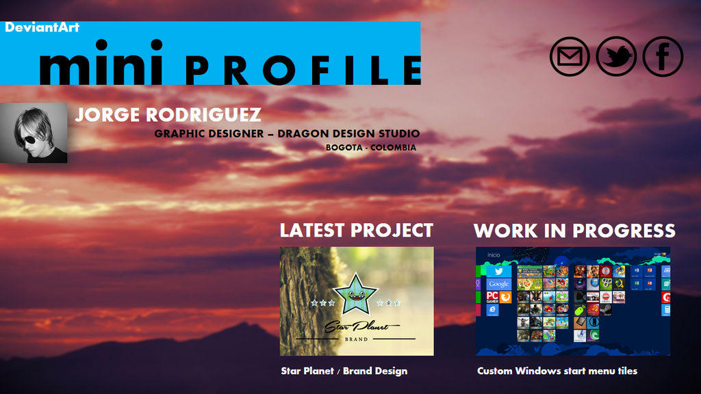 Mini Profile Interface design by superreddevil on DeviantArt