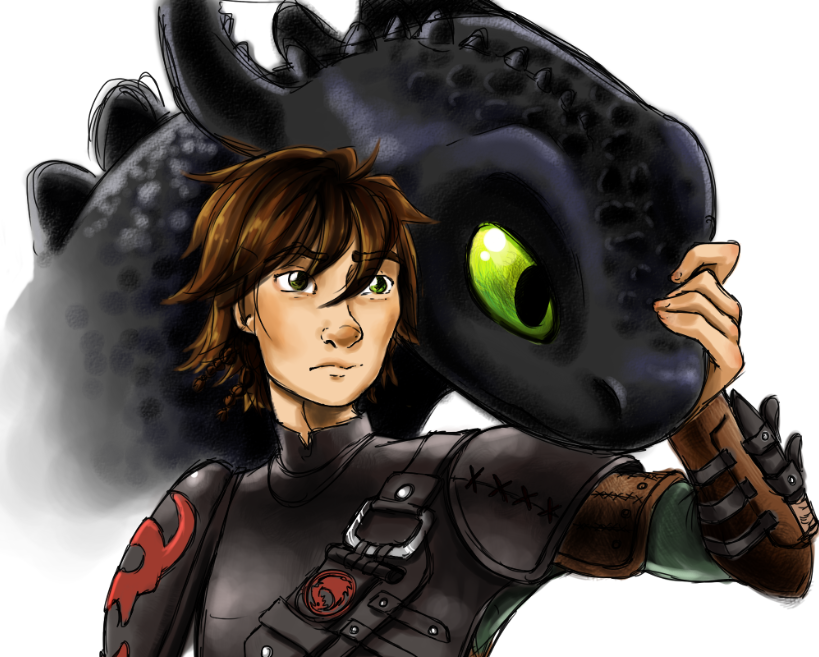 Older Hiccup And Toothless