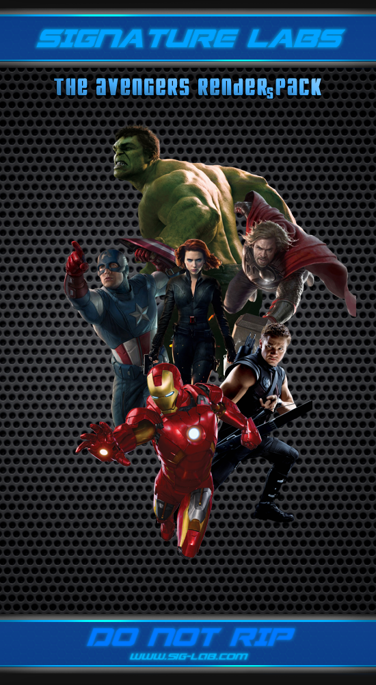 Renders Pack 01 - The Avengers