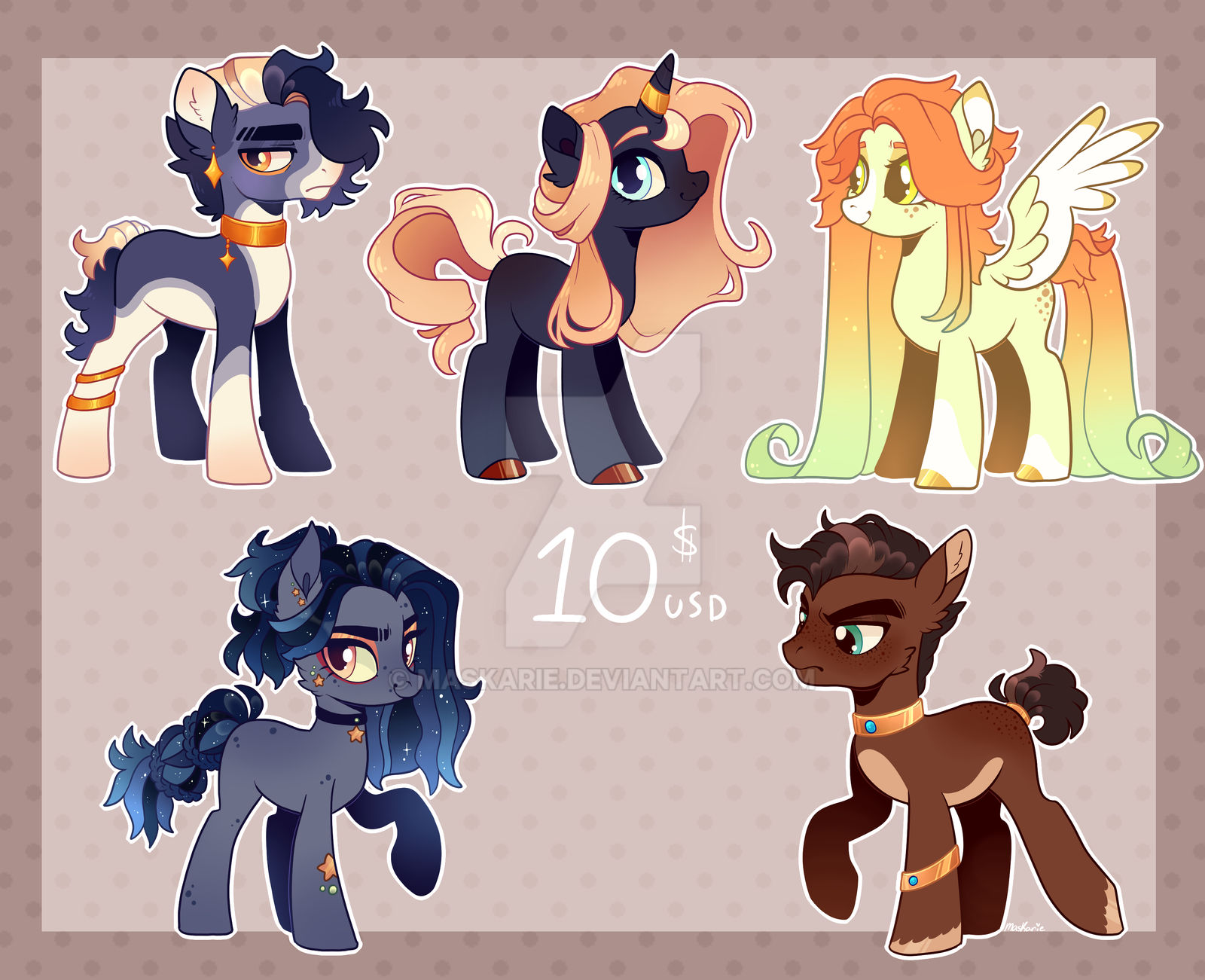 MLP Assortment of horses - Open by maskarie on DeviantArt