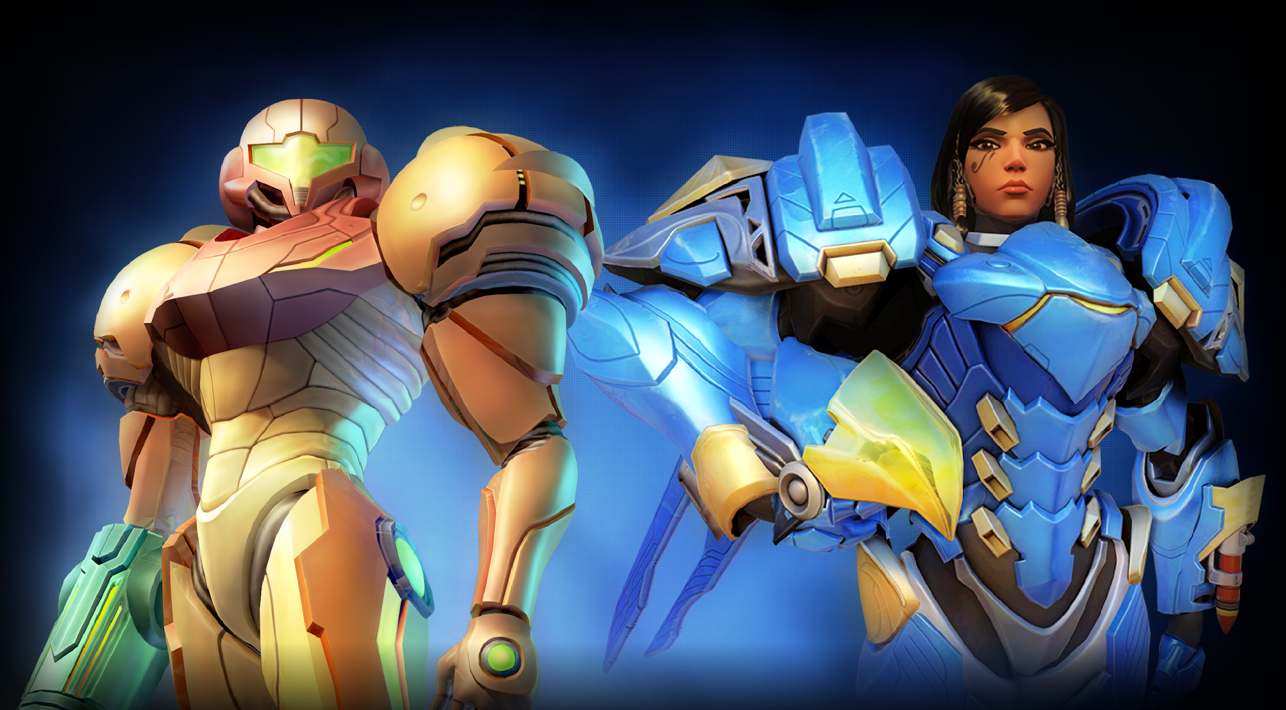 ( Varia Suit ) Samus Aran and Pharah wallpaper 1