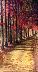 Autumn Path (Grandma Paulene's Painting)