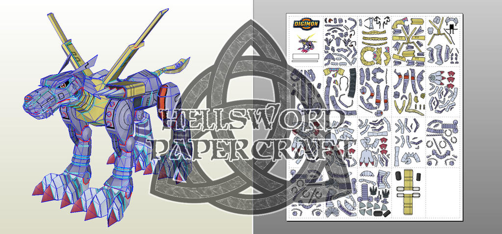 Next Papercraft : MetalGarurumon Preview 1