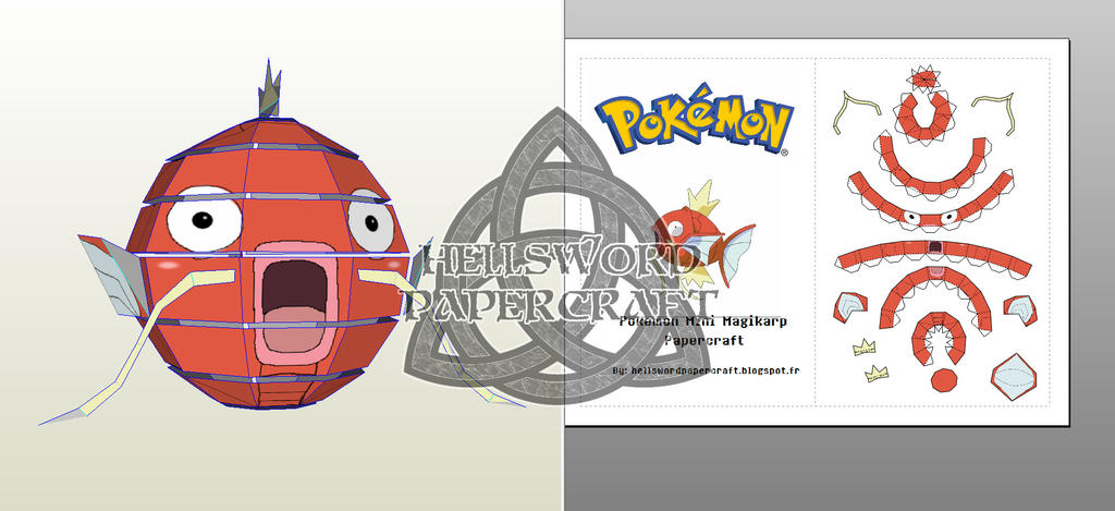 Magikarp Papercraft Pokemon Mini Magikarp Papercraft Preview by HellswordPapercraft on ...