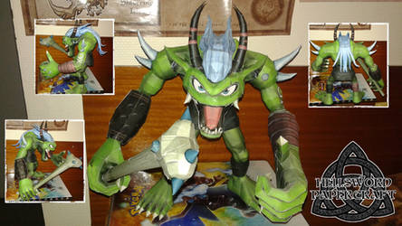 Digimon Ogremon Papercraft COMPLETE