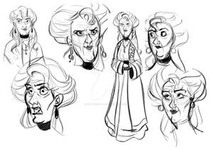 Abuela Sketches by buttercupLF