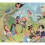 Disney Princesses on a Picnic