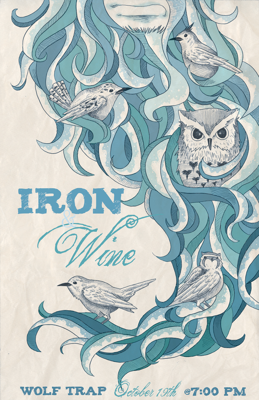 Iron and Wine poster color