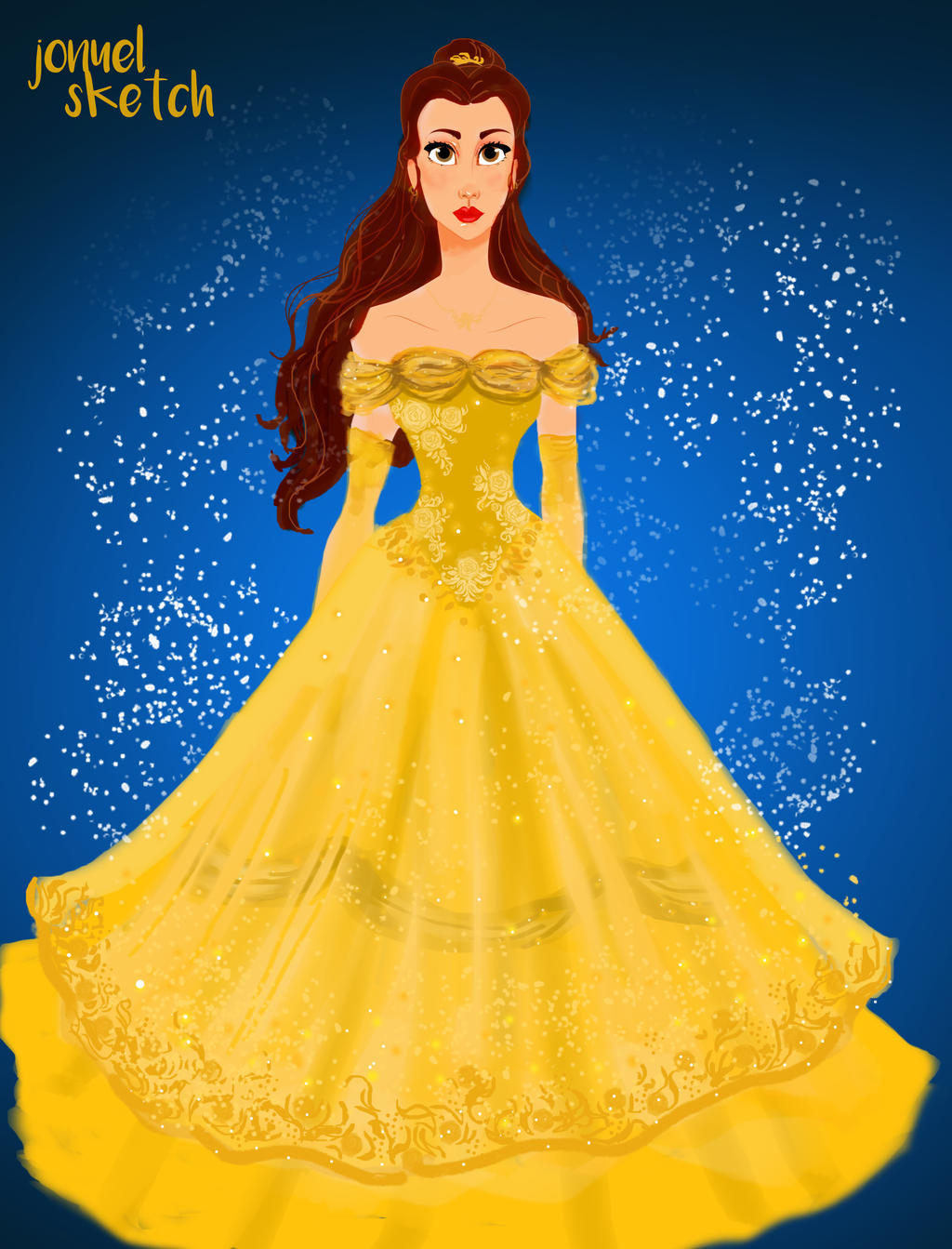 Belle's yellow gown Redesign by jonuelsketch on DeviantArt Belle's yellow gown Redesign by jonuelsketch on DeviantArt