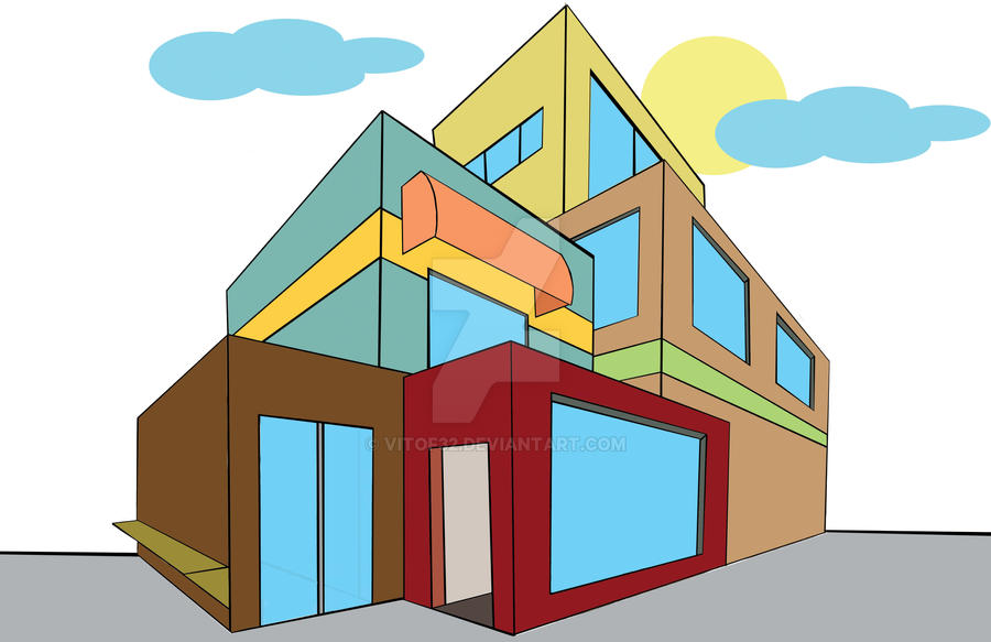 Cartoon Building Render by vitof32 on DeviantArt