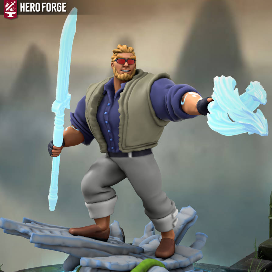 Heroforge Muscle HeroForge - Cyneric with weapon and power source by MisterPandaBoomBlog ...