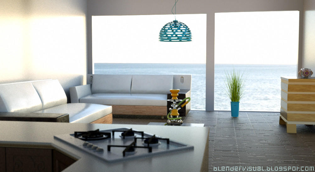 Interior Design Sofa Sea Home Sweet Visualization by str9led on DeviantArt