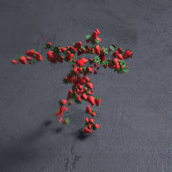 Strawberry Dance Man Animation Cinema4D and Octane by str9led