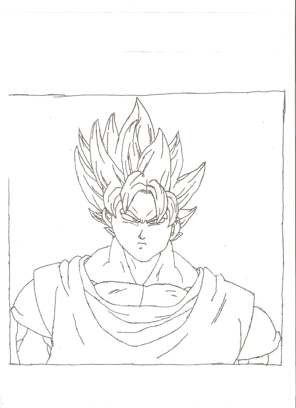 SSJ Goku (No Color) by DJTheBoss on DeviantArt