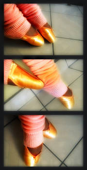 Golden Ballet Shoes