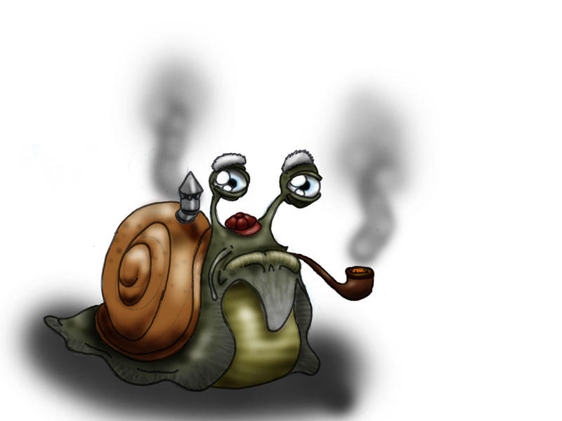 Extremely Rude Snail Grumpy ol' Snail by Cybercoala on DeviantArt