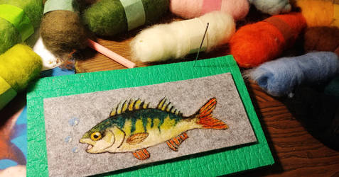 Needle Felted Perch