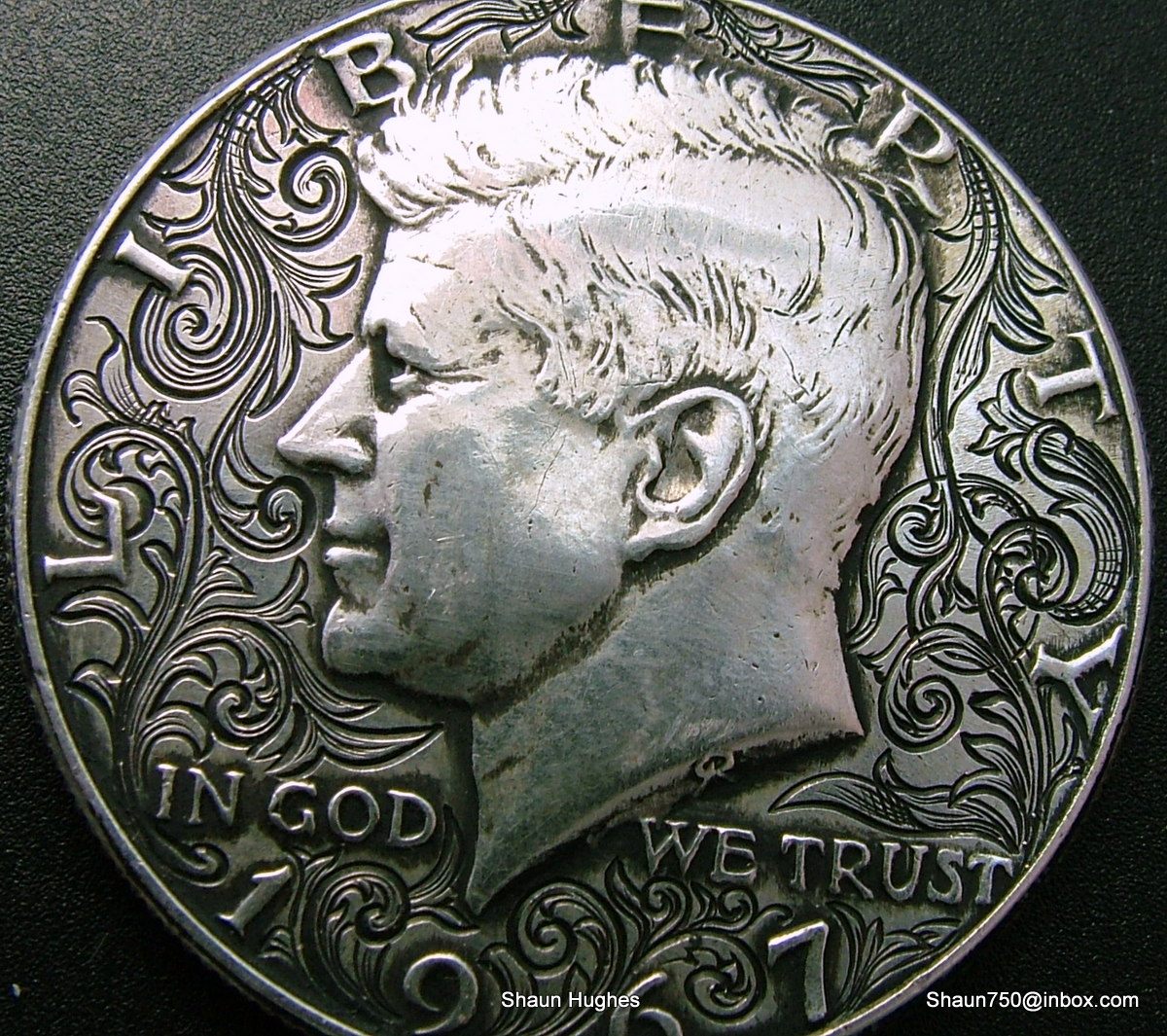 Hobo Nickel engraving Love Token