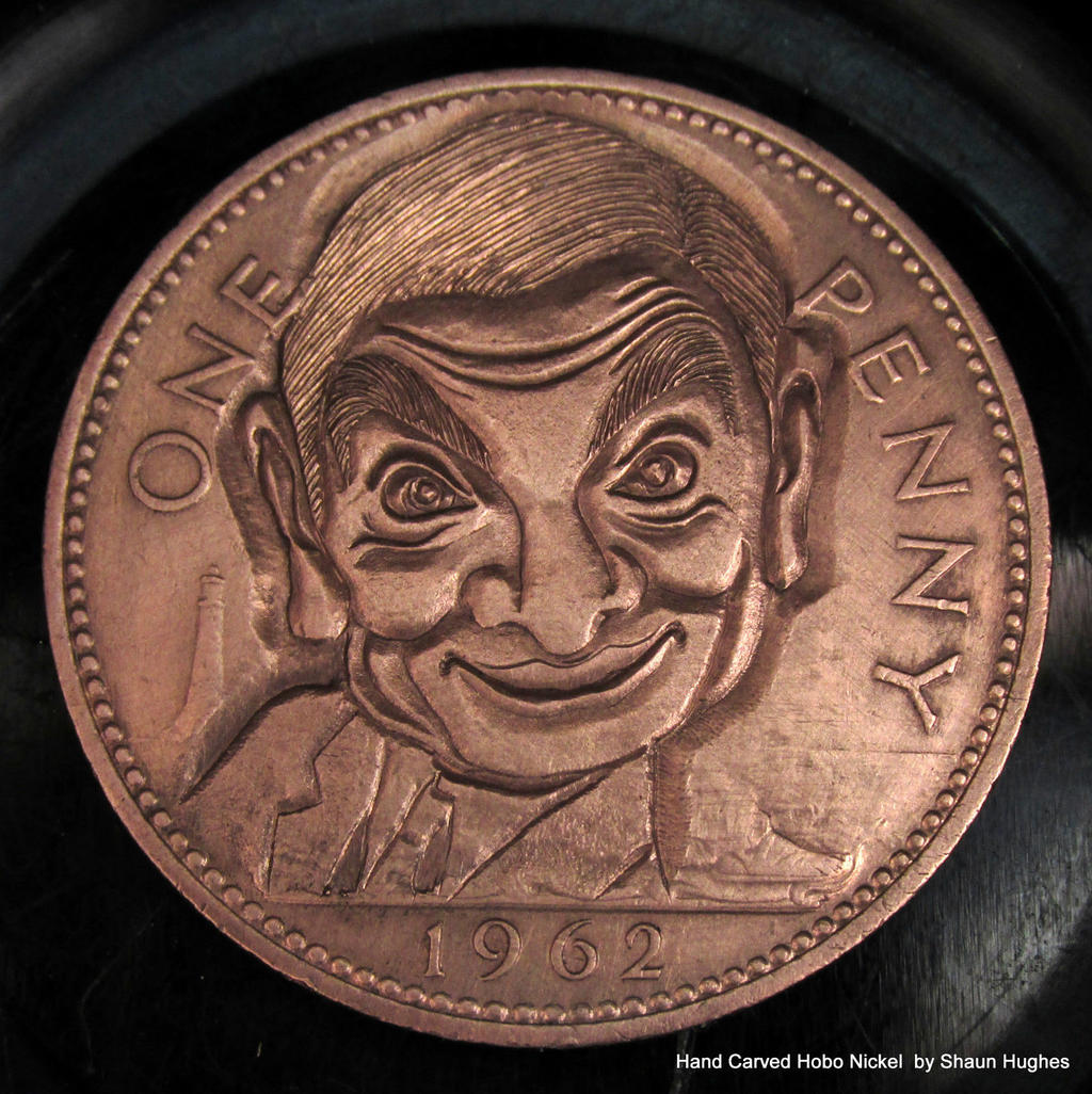 Mr Bean Caricature 1962 British Penny Hobo Nickel