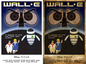 Before/After 50s Style Wall-E Poster