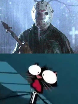 Cat-22 scared of Jason Voorhees