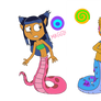 Maggie the Lamia Girl and Vincent the Naga Boy