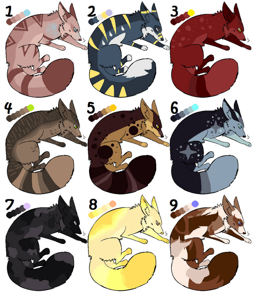 Fox Adaptables !!!CLOSED Free!!! Fox Adoptables by KittyAdopts63 on DeviantArt