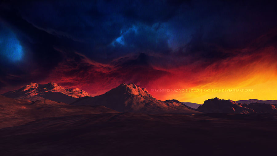 Fire in the sky II by Ellysiumn