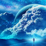 Between the clouds
