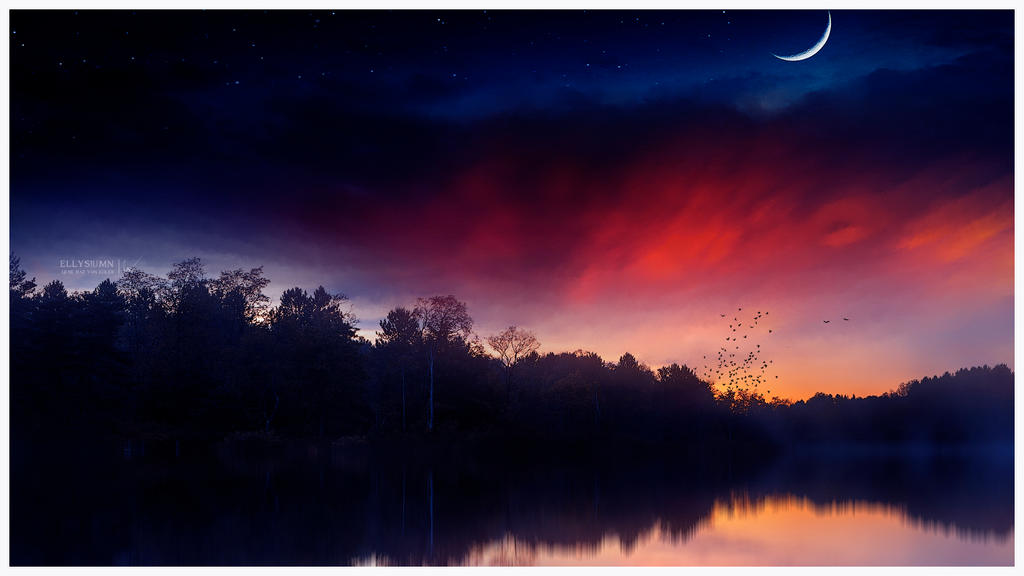 Sunset clouds by Ellysiumn