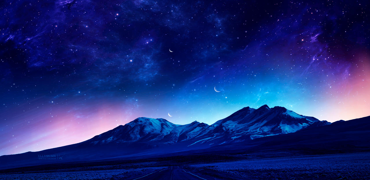 The three moons by Ellysiumn